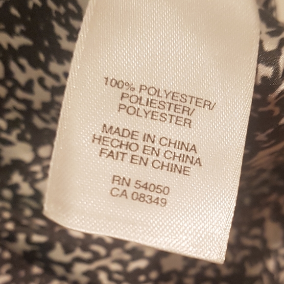 Anne Klein Black and white print sleeveless blouse size 10 - Picture 5 of 6